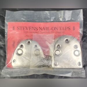 Stevens Nail-On Taps Steel Toes & Heels CLOGGING # 408 Large USA Made - NOS